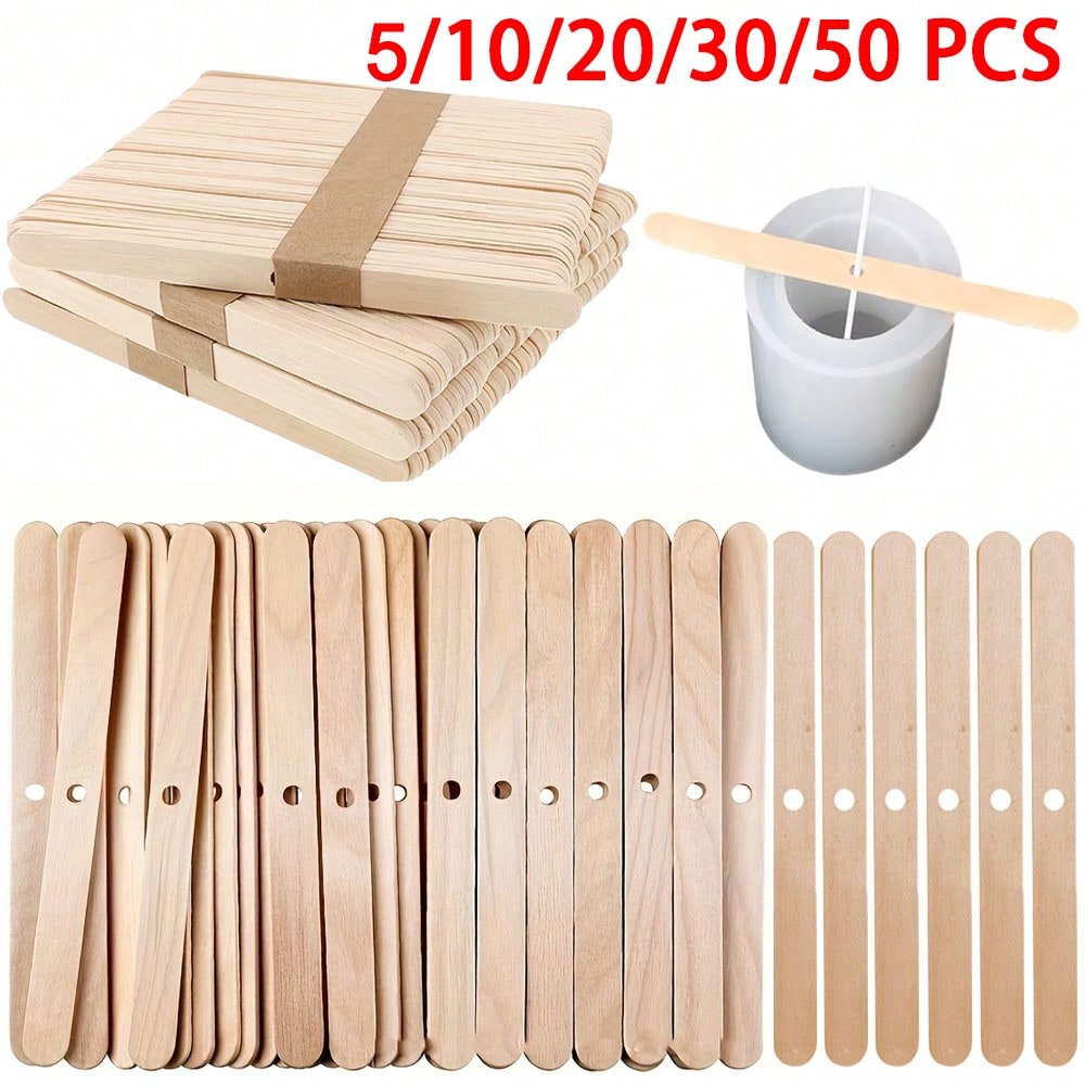 Wooden Wick Candle - 5/10/20/30/50 szt. Drewniany uchwyt na knot