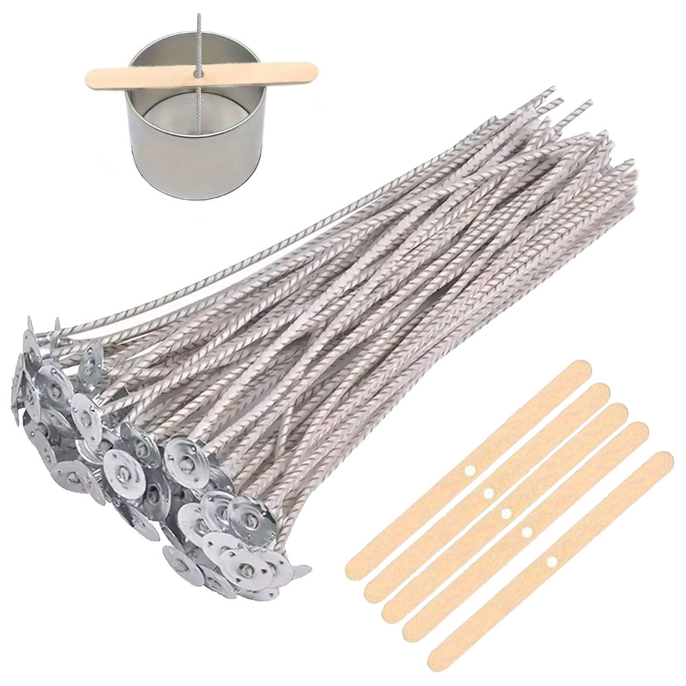 Wooden Wick Candle - 55szt Kwiatowa świeca Knot Drewniany uchwyt