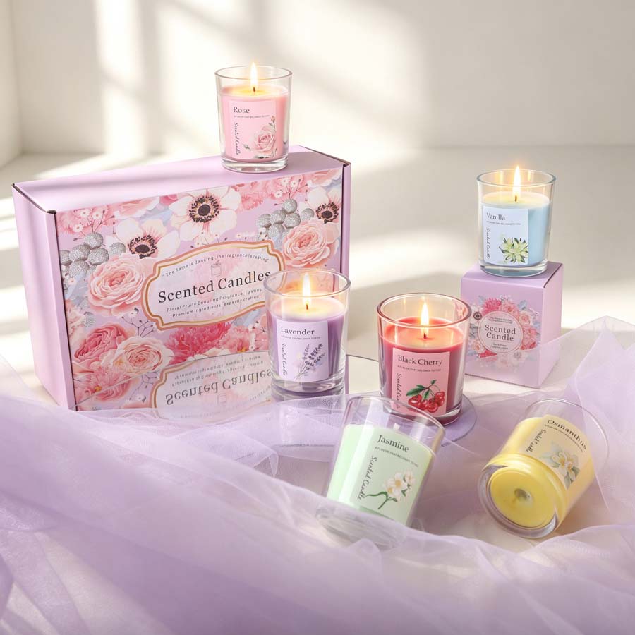 Fragrance In Home - Zestaw prezentowy z aromaterapeutycznymi świecami zapachowymi