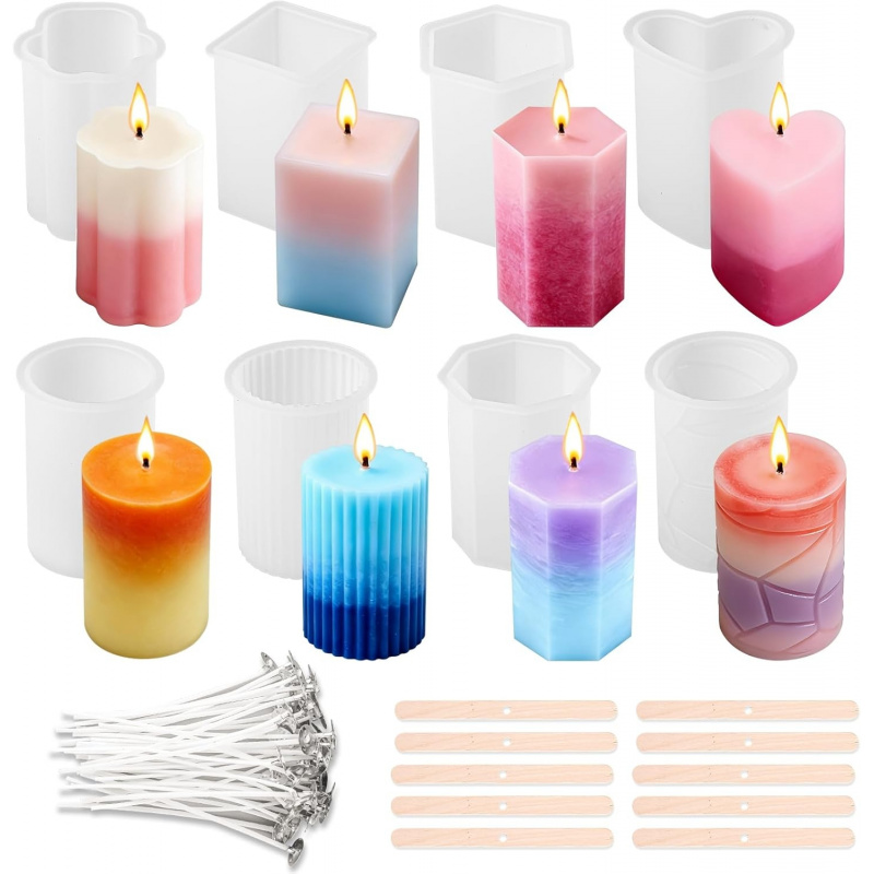 Zestaw 8 silikonowych form do  – Wooden Wick Candle recenzja i cena