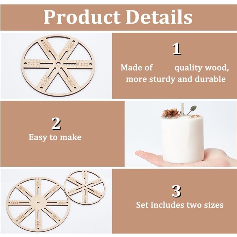 ABUI - Uchwyty na Knoty 2 szt. – Wooden Wick Candle recenzja i cena